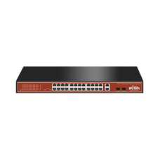 Switch PoE (802.3af/at/bt) / No administrable de largo alcance / Hasta 250m / Con 24 x 10/100Mbps + 2 x SFP Gigabit Combo / 250 W Switch PoE (802.3af/at/bt) / No administrable de largo alcance / Hasta 250m / Con 24 x 10/100Mbps + 2 x SFP Gigabit Combo / 250 W