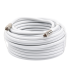 Jumper Coaxial con Cable Tipo RG-6 en Color Blanco de 15.24 Metros (50 Pies) de Longitud y Conectores F Macho en Ambos Extremos. 75 Ohm de Impedancia.