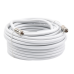 Jumper Coaxial con Cable Tipo RG-6 en Color Blanco de 15.24 Metros (50 Pies) de Longitud y Conectores F Macho en Ambos Extremos. 75 Ohm de Impedancia.