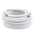 Jumper Coaxial con Cable Tipo RG-6 en Color Blanco de 15.24 Metros (50 Pies) de Longitud y Conectores F Macho en Ambos Extremos. 75 Ohm de Impedancia.
