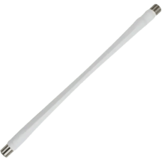 Jumper Coaxial Delgado Color Blanco de 25.4 Centímetros (10 Pulgadas) de Longitud y Conectores F Hembra en Ambos Extremos. 75 Ohm de Impedancia.