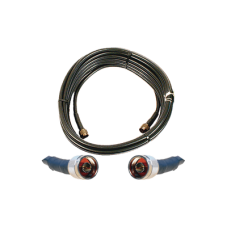 Jumper Coaxial de 50 Ohm con Cable Wilson-400 | Conector N Macho en los Extremos | 15.24 Metros (50 Pies) de Longitud.