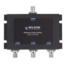 Divisor de potencia de 3 vías para la distribución de señal a tres antenas de servicio | 4.8 dB de pérdida por puerto | Conectores F hembra