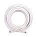 Jumper Coaxial con Cable Tipo RG-6 en Color Blanco de 6.09 Metros (20 Pies) de Longitud y Conectores F Macho en Ambos Extremos. 75 Ohm de Impedancia.