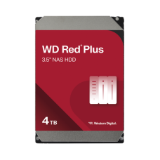 Disco Duro NAS WD Red Plus / Tecnología CMR / Capacidad 4TB / SATA 6 Gb/s / 7200 RPM / NASware 3.0 / 180TB año Workload / 1M Horas MTBF / 3 Años Garantía