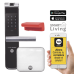 Kit Cerradura con manija YMF40A y HUB, Apertura por,  Código, Biometría y apertura por SMARTPHONE, Para puertas de 35 a 90 mm de espesor
