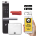 Kit Cerradura con manija YMF40A y HUB, Apertura por,  Código, Biometría y apertura por SMARTPHONE, Para puertas de 35 a 90 mm de espesor