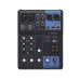 Mezcladora de Audio | 6 Canales | 2 entradas de micro/6 de línea (2 mono + 2 estéreo) | Alimentación Phantom 