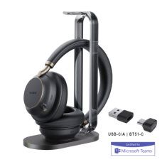Diadema Inalambrica BH76 Plus With Charging Stand Teams Black USB C/A de Yealink con Audio HD y Certificación para Microsoft Teams Diadema Inalambrica BH76 Plus With Charging Stand Teams Black USB C/A de Yealink con Audio HD y Certificación para Microsoft Teams