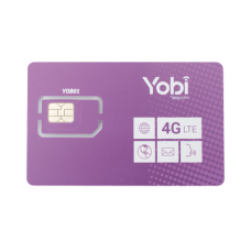 SIM Yobi para dispositivos móviles 3G/4G con recarga de 10GB cada mes durante 1 año de servicio (solo datos)