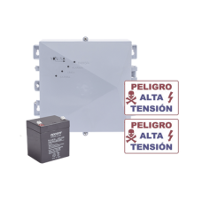 KIT de Energizador de 12,000Volts-1JOULES/2500 mts lineales de proteccion/Activado por Atenuación de voltaje,Corte de línea o Aterrizamiento de la línea/Integración a panel de Alarma.