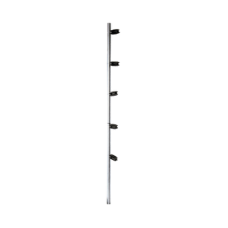 Poste de esquina fabricado en tubo galvanizado con 5 aisladores instalados