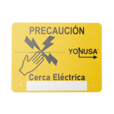 Letrero de PRECAUCION para cercas electrificadas (21.8 x 17 cm)