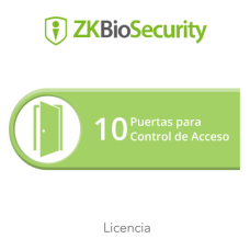 Licencia para ZKBiosecurity permite gestionar hasta 10 puertas para control de acceso Licencia para ZKBiosecurity permite gestionar hasta 10 puertas para control de acceso