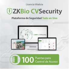 Licencia para ZKBio CVsecurity permite gestionar hasta 100 puertas para control de acceso Licencia para ZKBio CVsecurity permite gestionar hasta 100 puertas para control de acceso