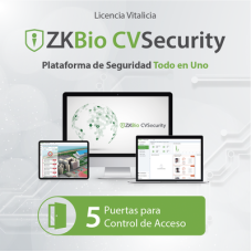 Licencia para ZKBio CVsecurity permite gestionar hasta 5 puertas para control de acceso Licencia para ZKBio CVsecurity permite gestionar hasta 5 puertas para control de acceso