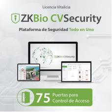 Licencia para ZKBio CVsecurity permite gestionar hasta 75 puertas para control de acceso Licencia para ZKBio CVsecurity permite gestionar hasta 75 puertas para control de acceso