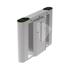Unidad central para puerta de cortesía tipo FLAP bidireccional / 30 personas por minuto / Acabado de Lujo / Apertura en 1 segundo / Acero inoxidable / Indicadores LED / Alarma por acceso denegado